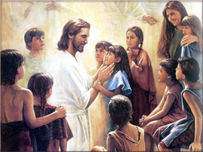 Isus se joacă cu copiii
